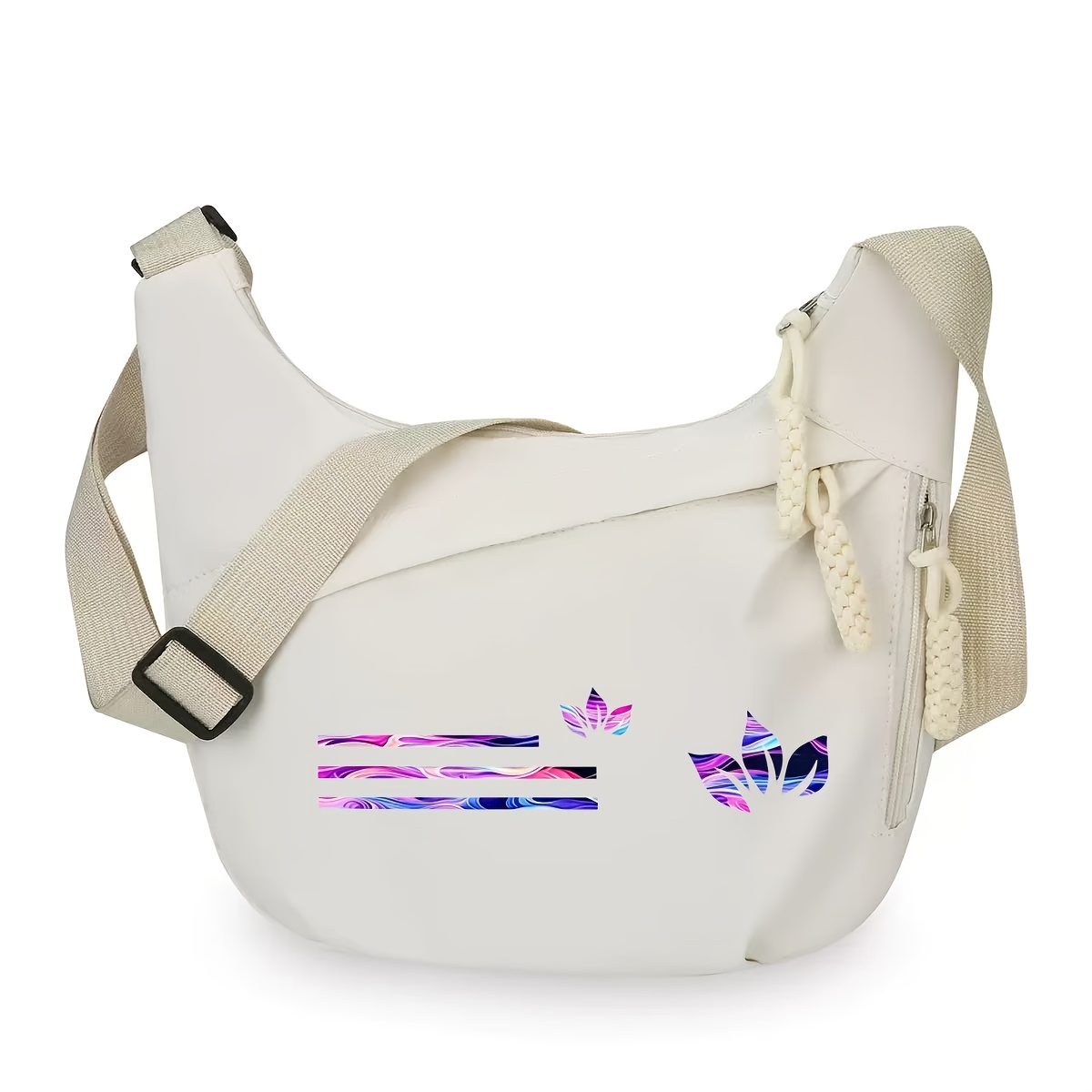 TEMU Bolso de un solo con diseño de "estampado a rayas con de de barra deslumbrante", correa de ajustable, interior espacioso para teléfono y
