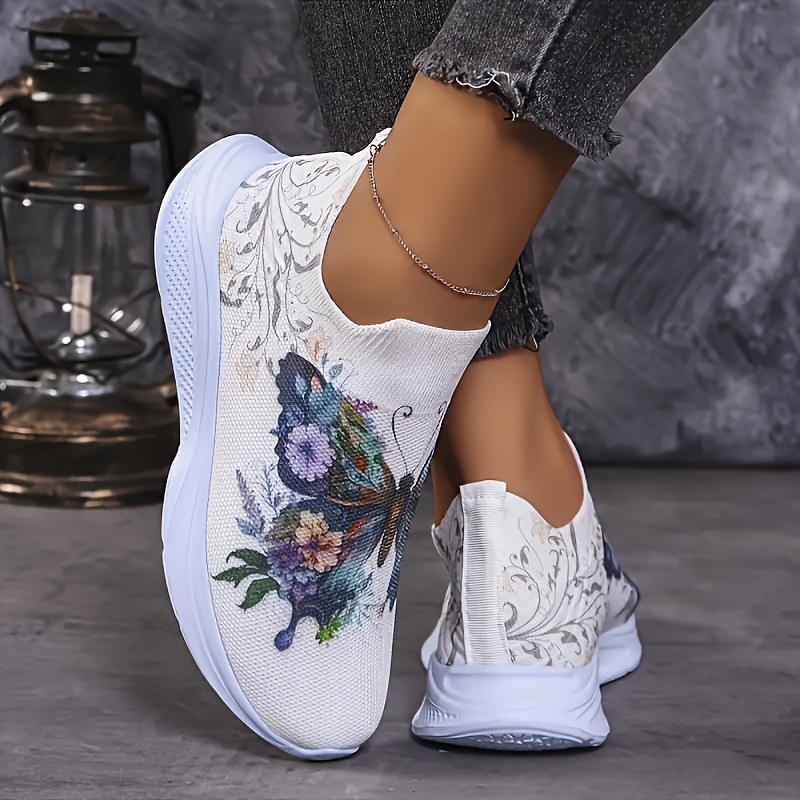 women's casual slip sneakers floral print low top Temu Mauritius