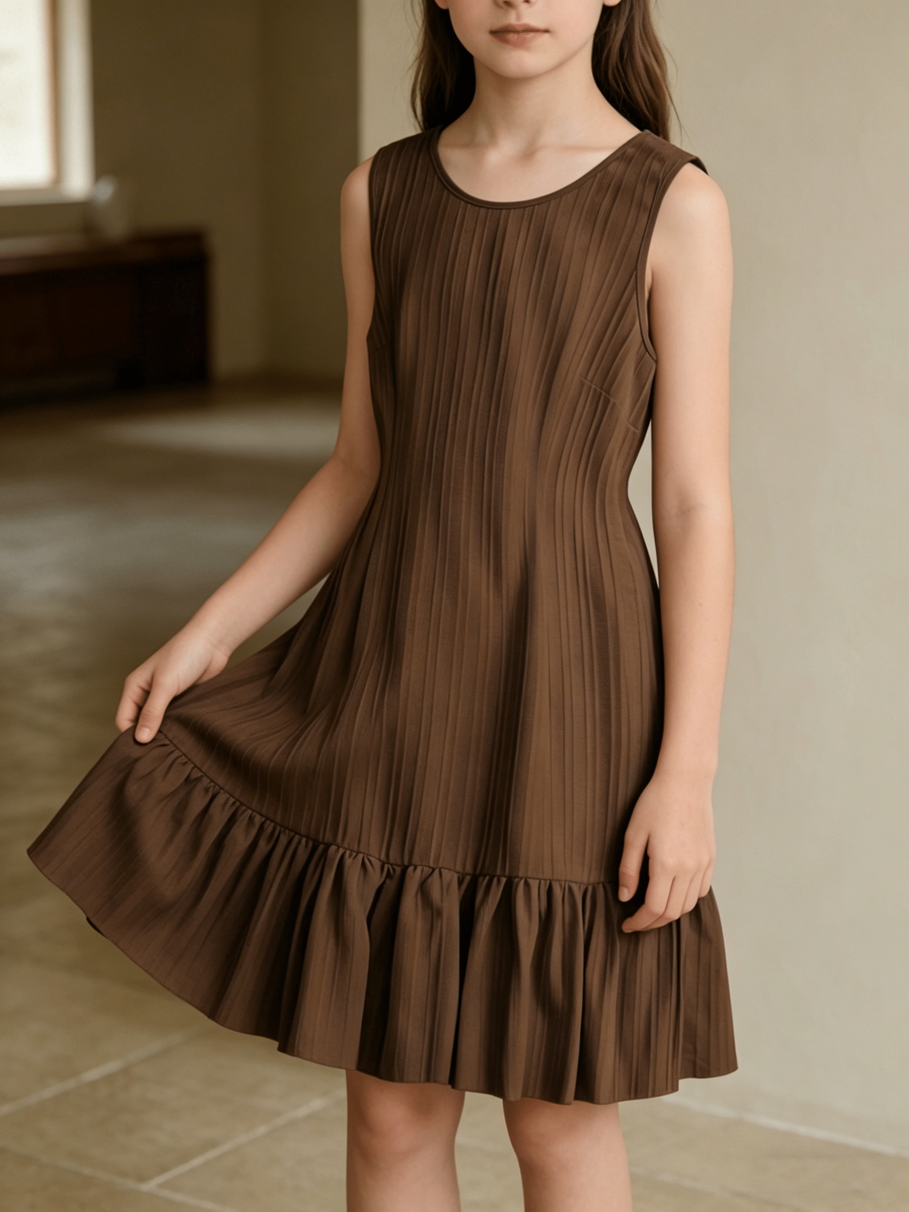 kids brown dress sold on Temu United States