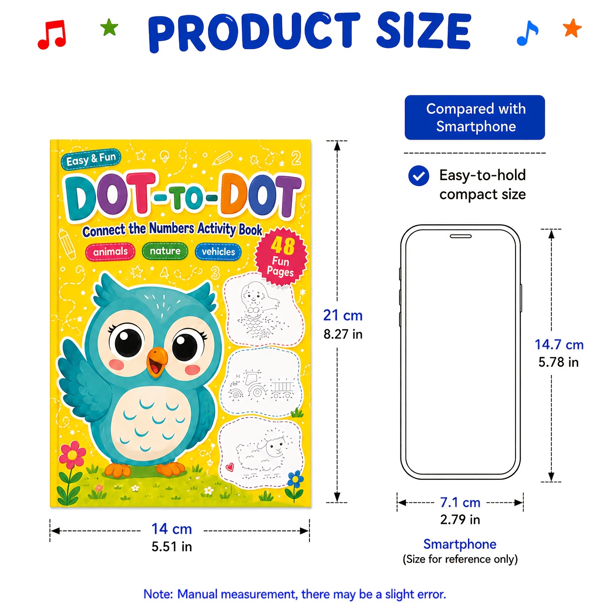 Children's Dot-to-Dot Connect The Numbers Activity Book