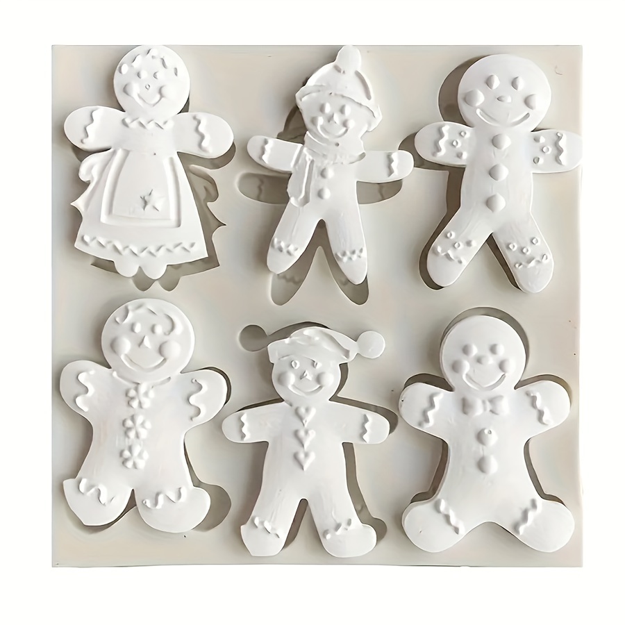 

1pc Gingerbread For Man Silicone Mold For Diy Crafts And