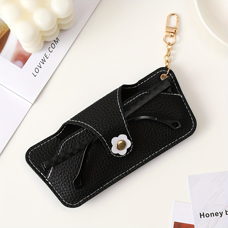 Portable Glasses Case With Chain For Convenient, Multicolor Optional, Unisex Glasses Storage Bag, Glasses Not Included