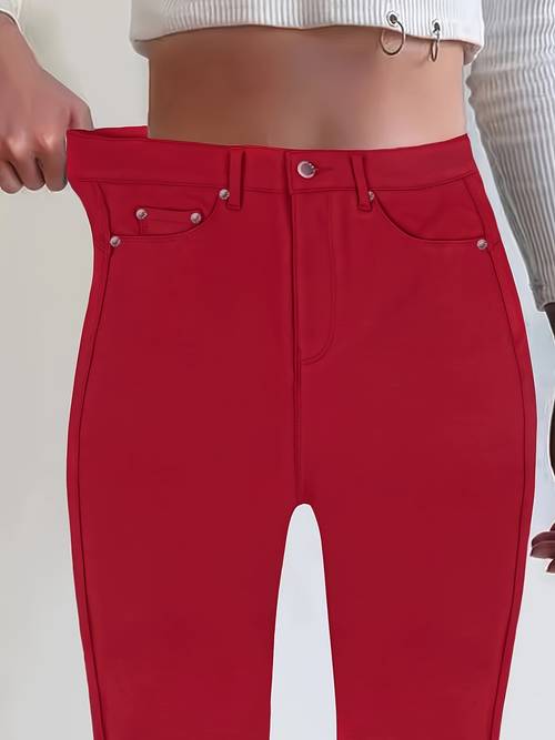 ladies fashion fit jeans elastic fabric casual wear comfortable for