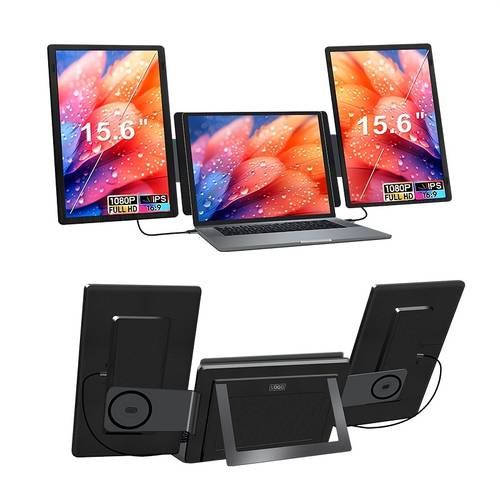item picture 15 6 inch laptop screen extender 1080p full hd portable monitor rotatable detachable screen plug and play compatible with windows and chrome systems
