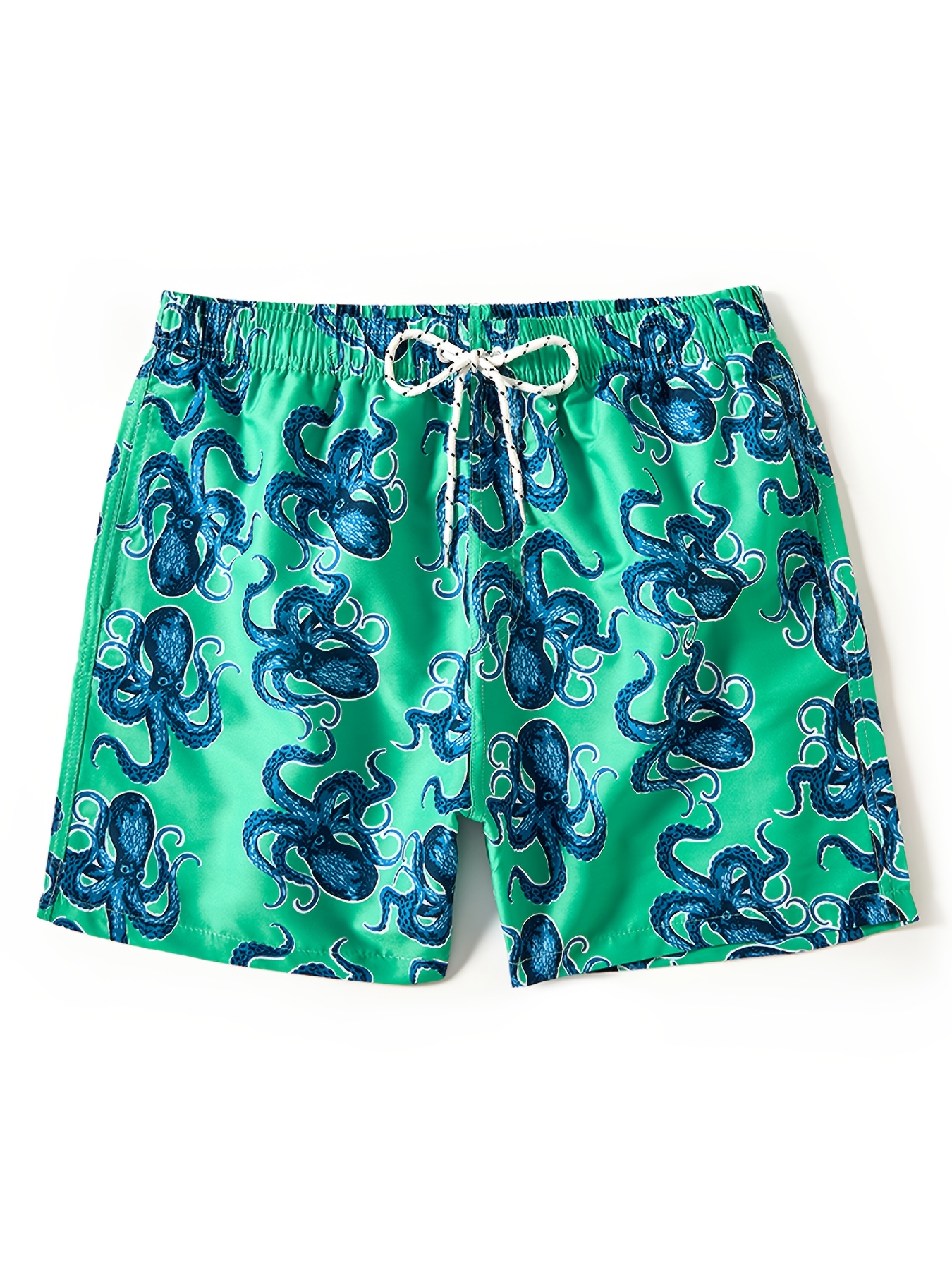octopus pattern print pantaloncini bagno asciugatura Temu