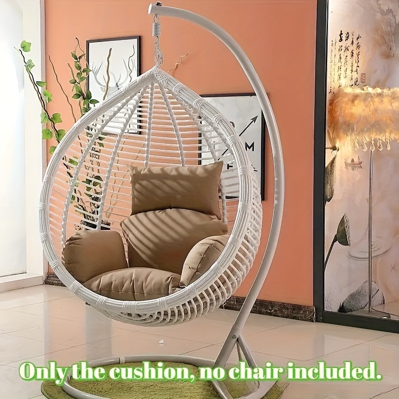 2025 new style modern hanging chair cushion only cushion no chair thickened garden chair high back cushion patio rocking chair cushion body pillow lightweight chair cushion seat cushion suitable for courtyard indoor and outdoor gifs for mom Product details 2