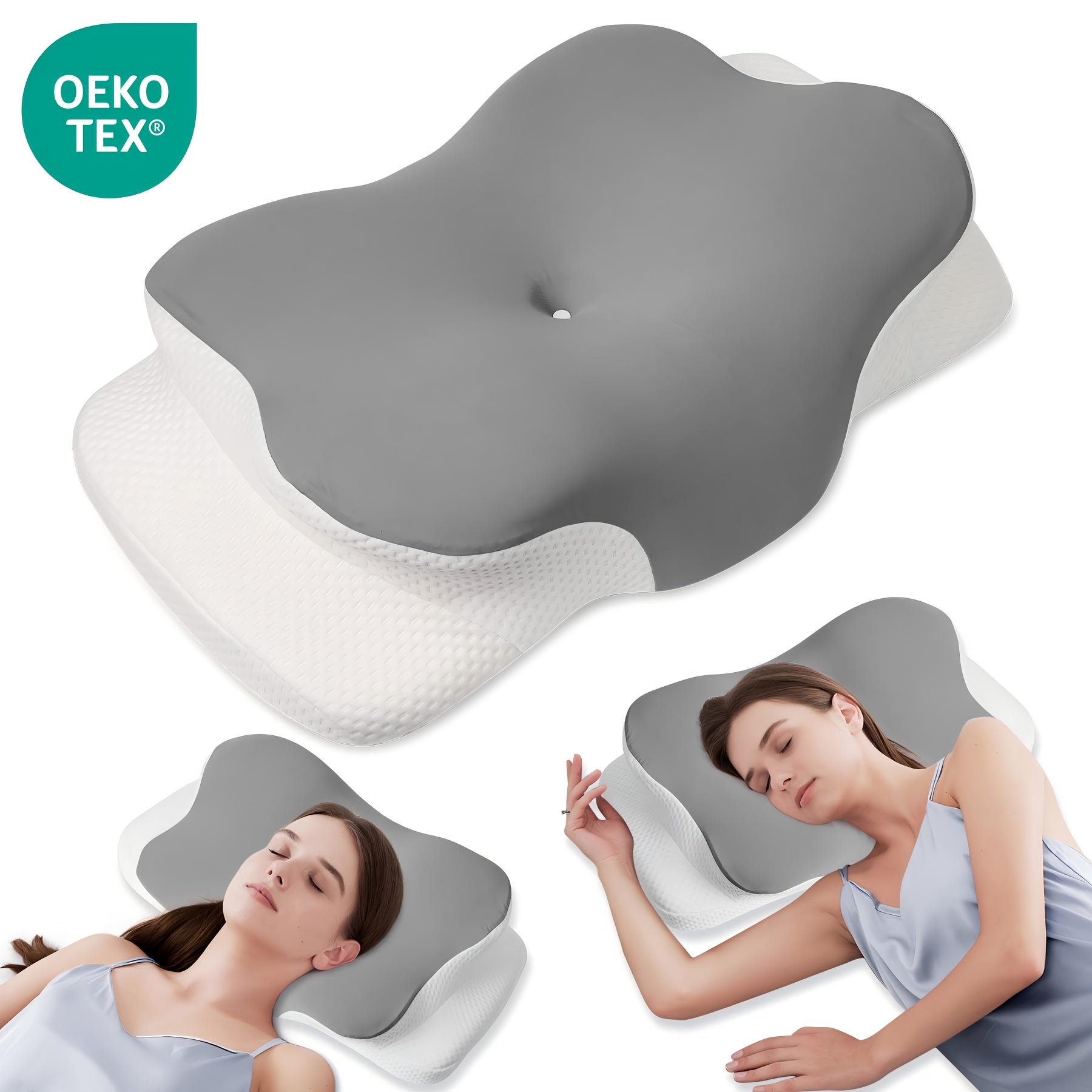 Neck Pillow, Ergonomic Pillow, Odorless Bed Pillows Deep Sleep, Sleeping Cooling Pillow For Side Back Stomach Sleeper, For Family, Lovers Pillow