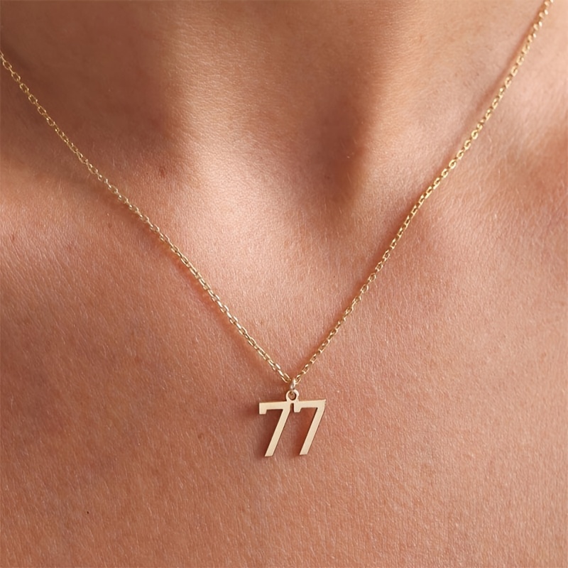 TEMU Collana con ciondolo minimalista personalizzata e raffinata per donna, realizzata in acciaio inossidabile oro 18 . Puoi personalizzarla con 1-2