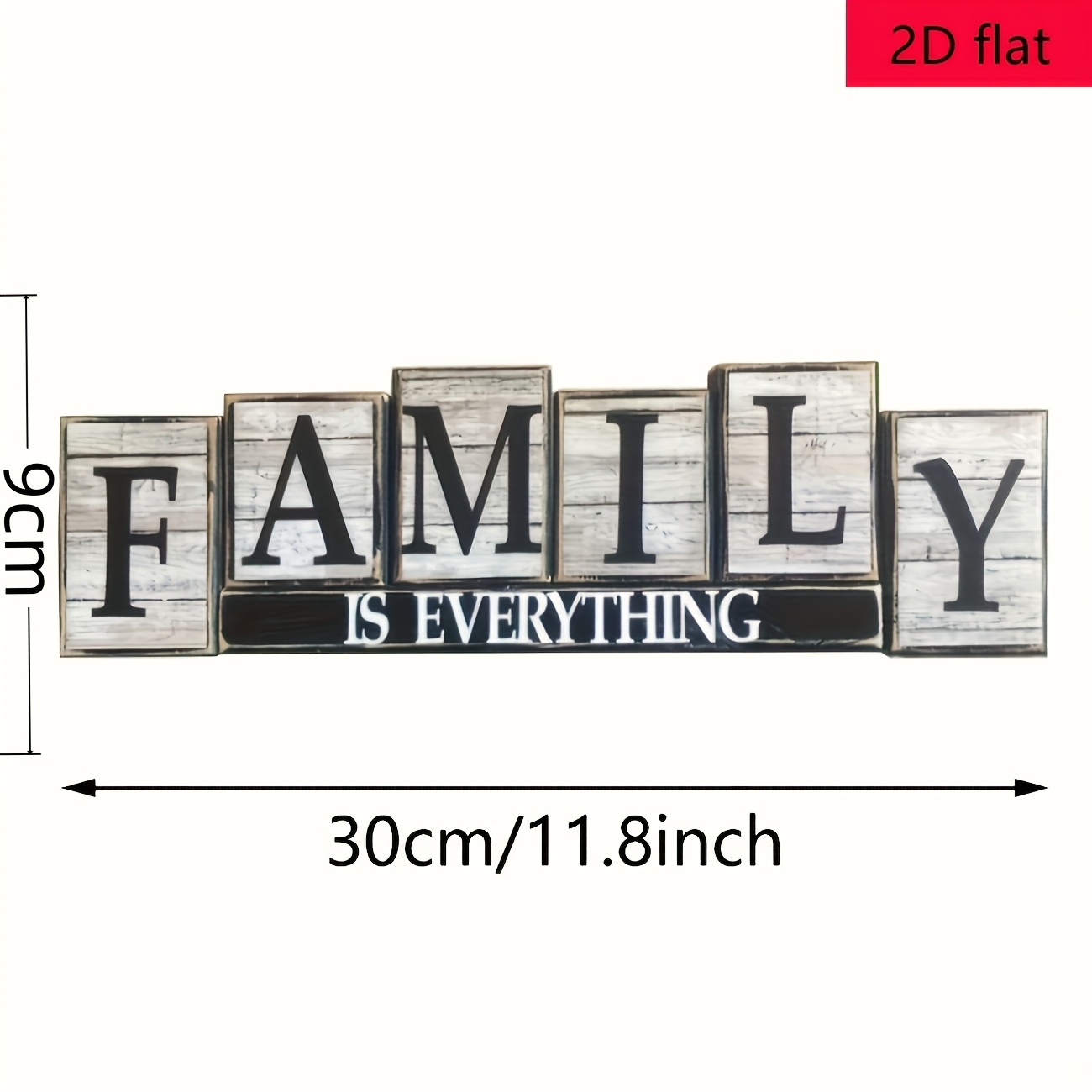 TEMU 2d Flat, 1pc Rustic Wood Family Wall Sign - Suitable For & Fireplace Decor, Irregular-shaped Minimalist English Tabletop Or Hanging Decoration,