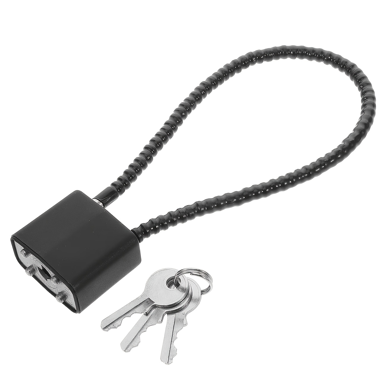TEMU Même clé ouvre, verrou de câble en acier, verrou de sécurité antivol pliable. Convient pour et l'extérieur, casque de vélo, , clôture, porte,
