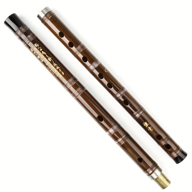   c key bamboo flute two section professional musical instrument for beginners and pfrofessina modern polished   with protective bag 0