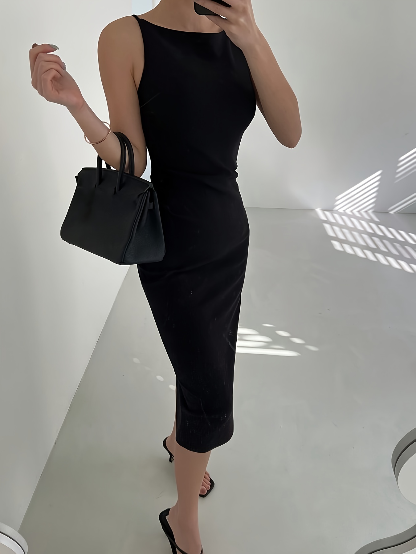 womens summer fashion solid color bodycon dress waist