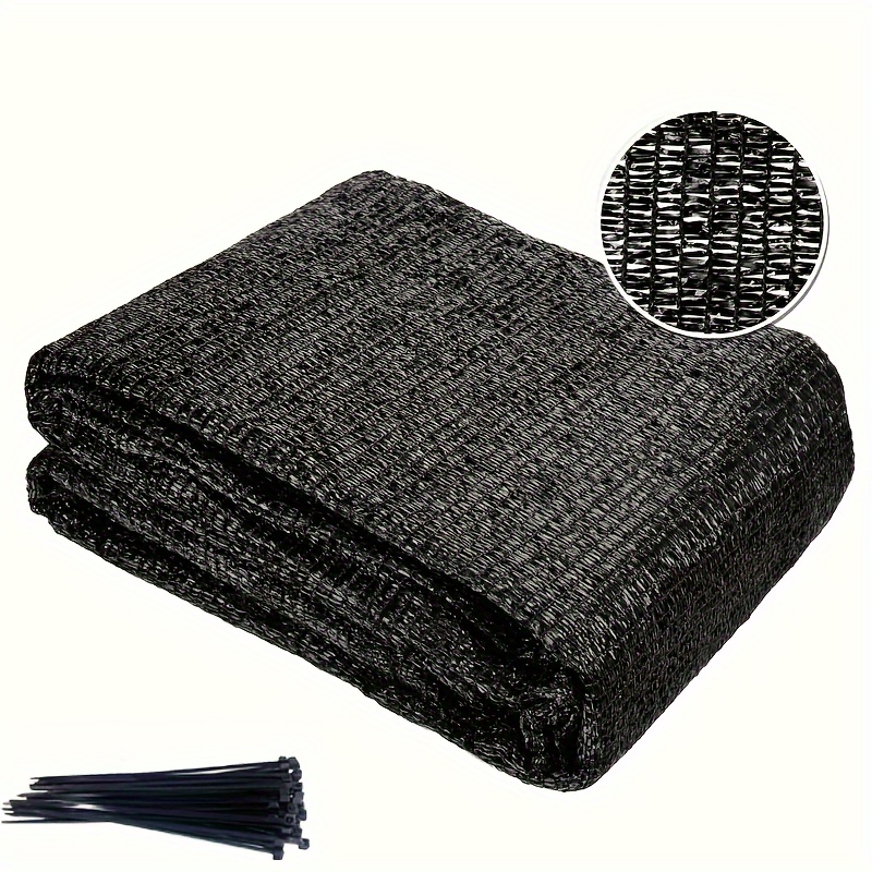 

1pc Filet d'Ombre Noir à 40% de (13x20ft) - Tissu de Protection Solaire et Isolation Thermique en PE avec 20 Bandes de pour Jardin, Serre & Ombrage de Plantes à Fleurs