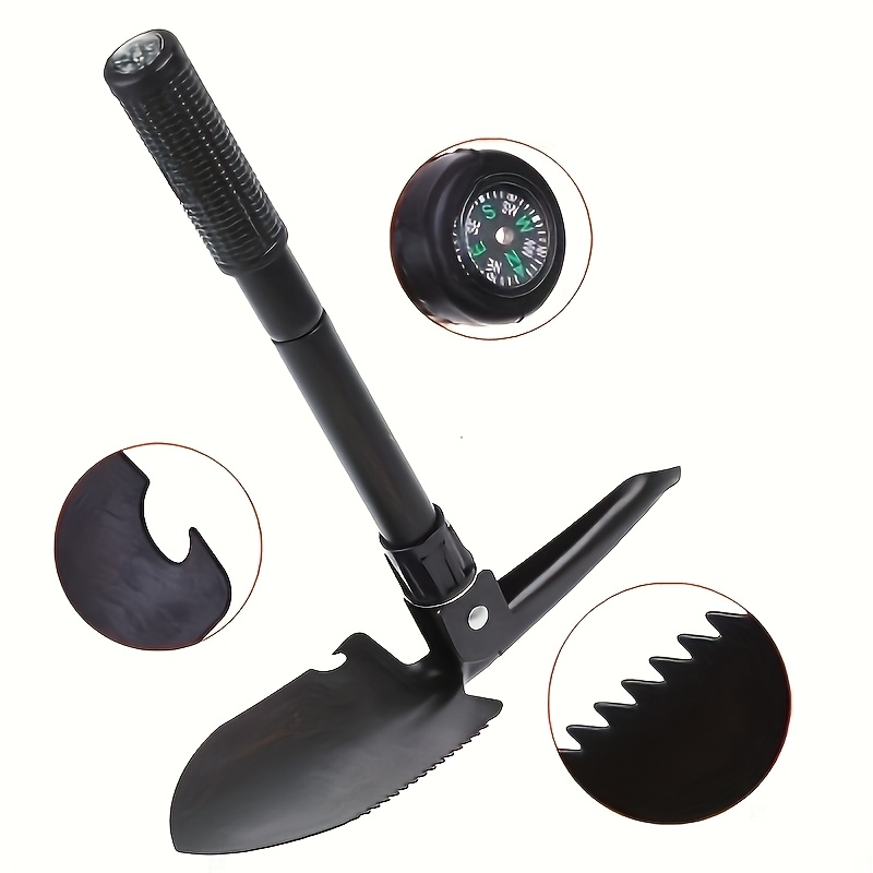 Tactical Folding Shovel with Compass for Camping