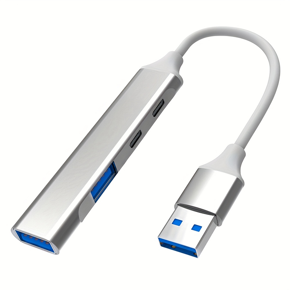 TEMU Adaptador de Hubs Multifuncional HOVEYO USB 3.0 Tipo C, Design Ultrafino 4- com Transferência USB-C para USB de Velocidade, Compatível com ,