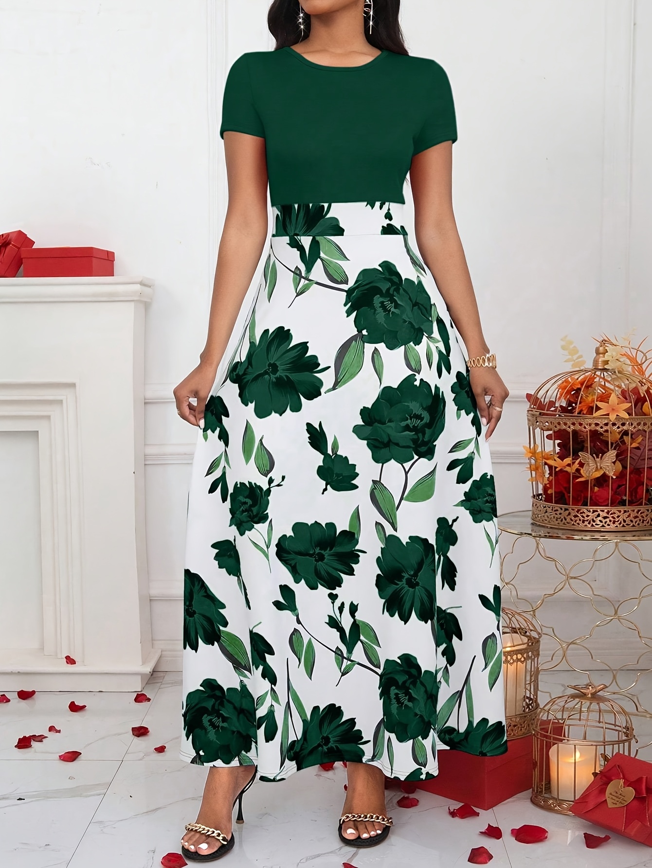 bud green color dress 🌟 Hiba Bukhari Most Viral 9MM Chiffon 3-Piece Dress 🌟 (ZINK-BLUE) –  Abihas Fashion main image 1