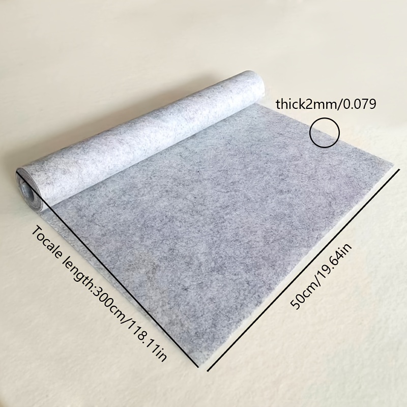 E-shop Polyester-Filzstoffrolle - 19,6x118,1 Zoll, 2 mm dickes Bastelfilzblatt für DIY-Kunstbedarf Nählösungen, wetterfest, vielseitig zuschneidbarer