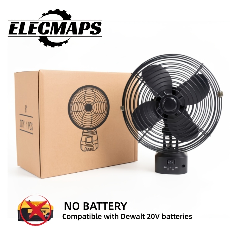 TEMU Cordless Fan, For 20v Batteries, Portable Fan, Sold As A Unit Or In A Set With 1-2 Batteries
