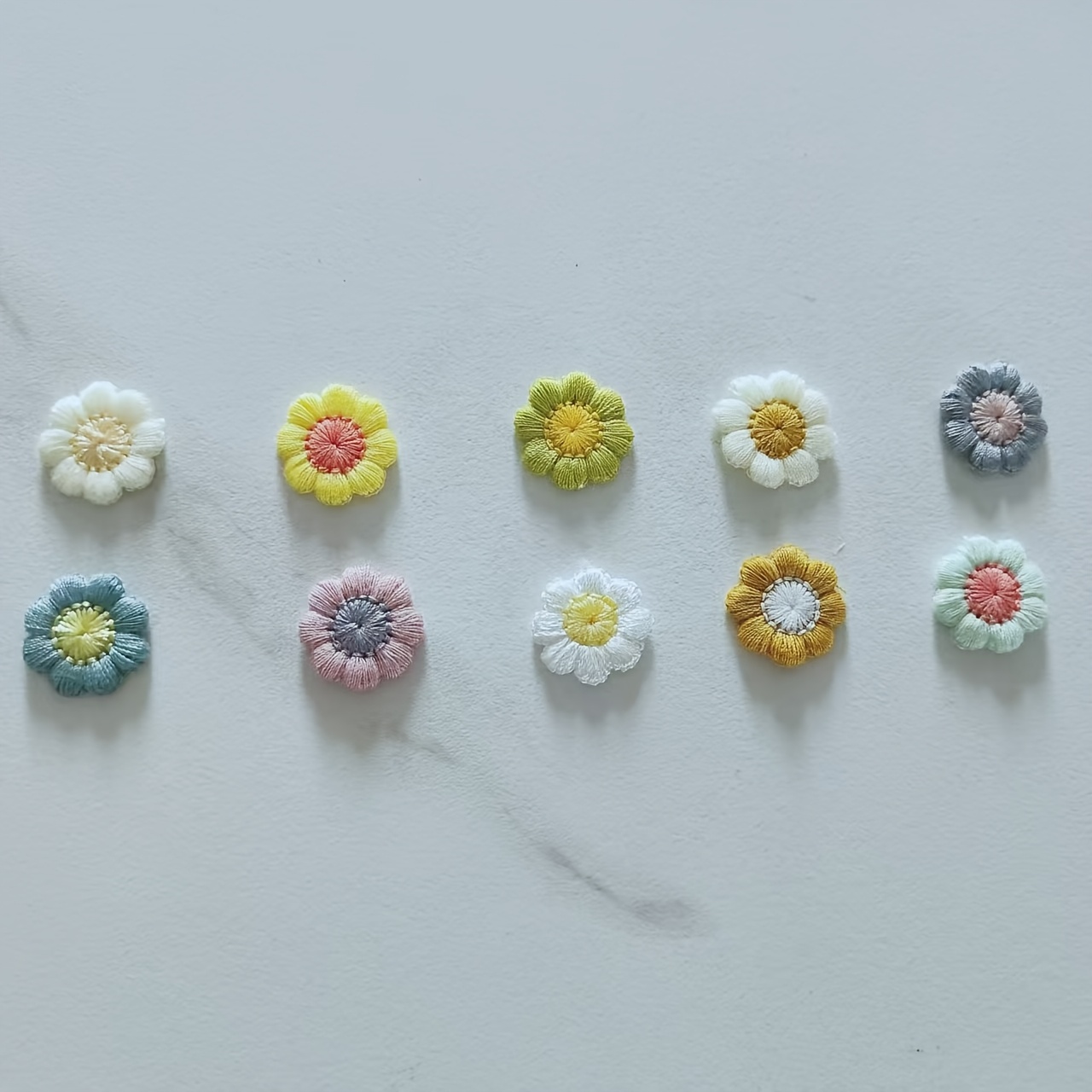 Image of 60pcs Multicolor Sunflower Patch Suitable For Sewing Diy Handmade Crafts - Patches With Disk & Petals For Iron- Or Needle-patching, Decorative Appliqués For Clothing, Bags, Hats, Accessories