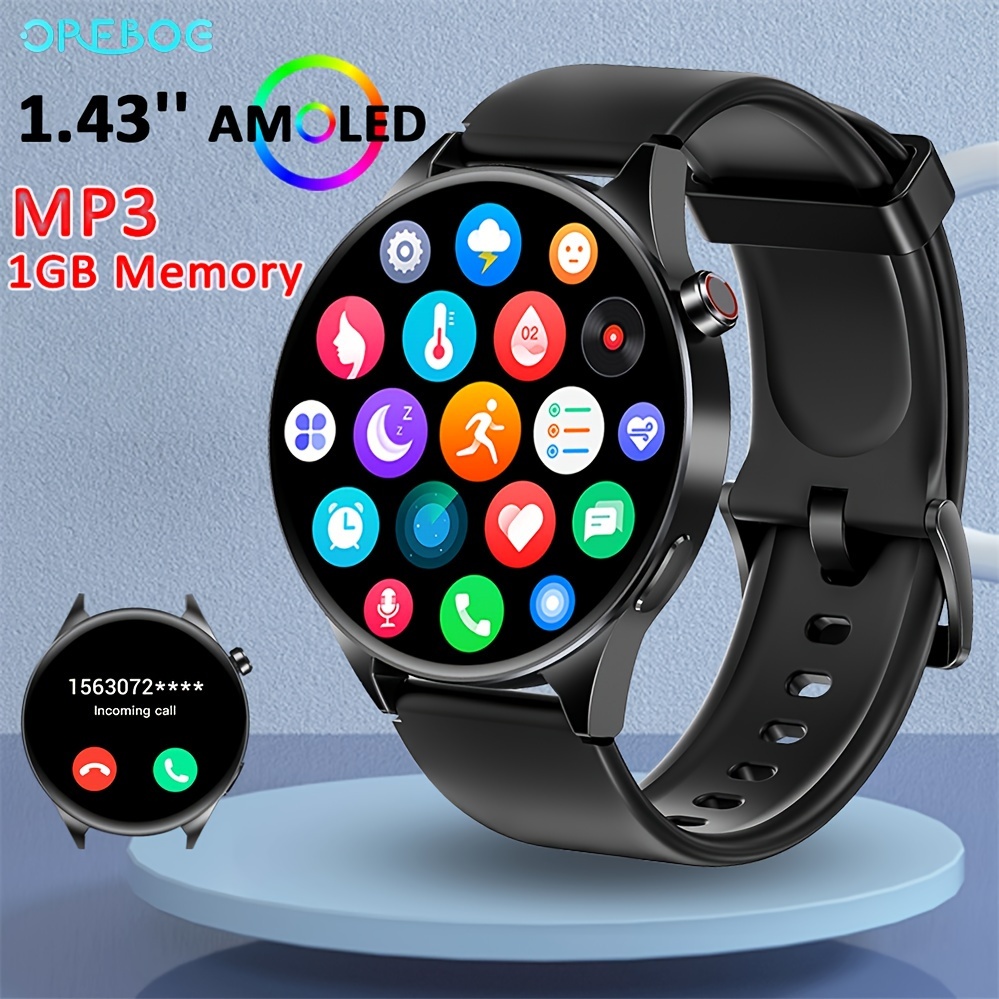Comprar 2023 NFC Bluetooth Call Smartwatch Mujeres AMOLED 1.43 Pantalla HD  Siempre muestra la hora Asistente de voz Reloj inteligente Adecuado para  Xiaomi Apple Phone