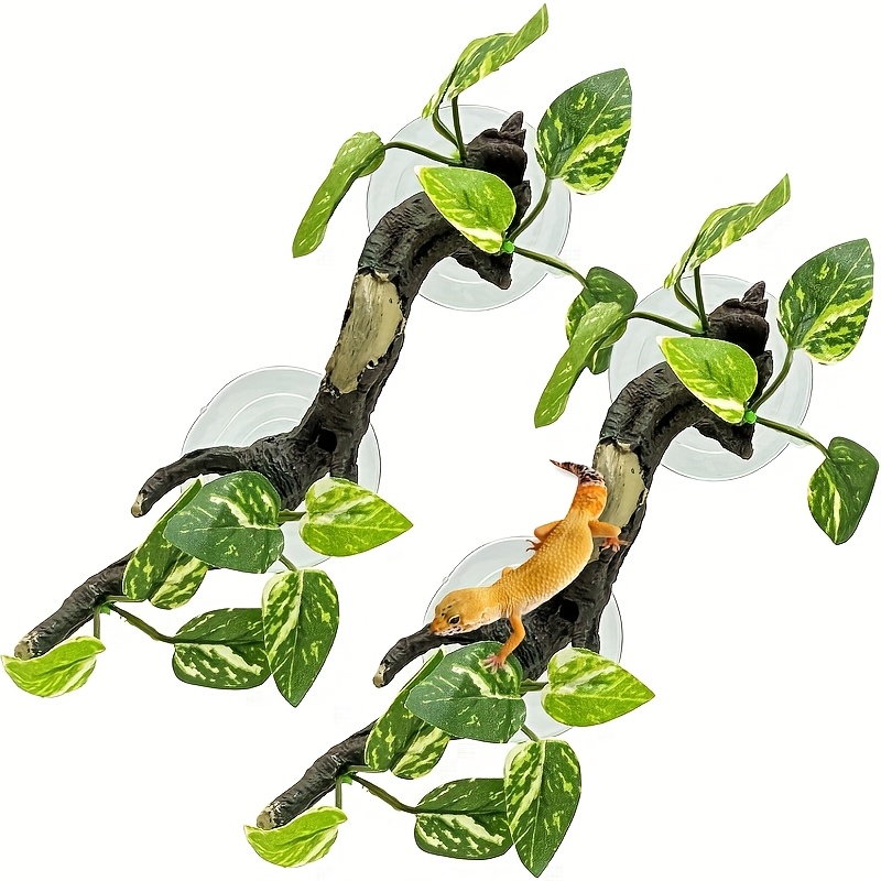 Set of 2 Resin Reptile Branches for Climbing
