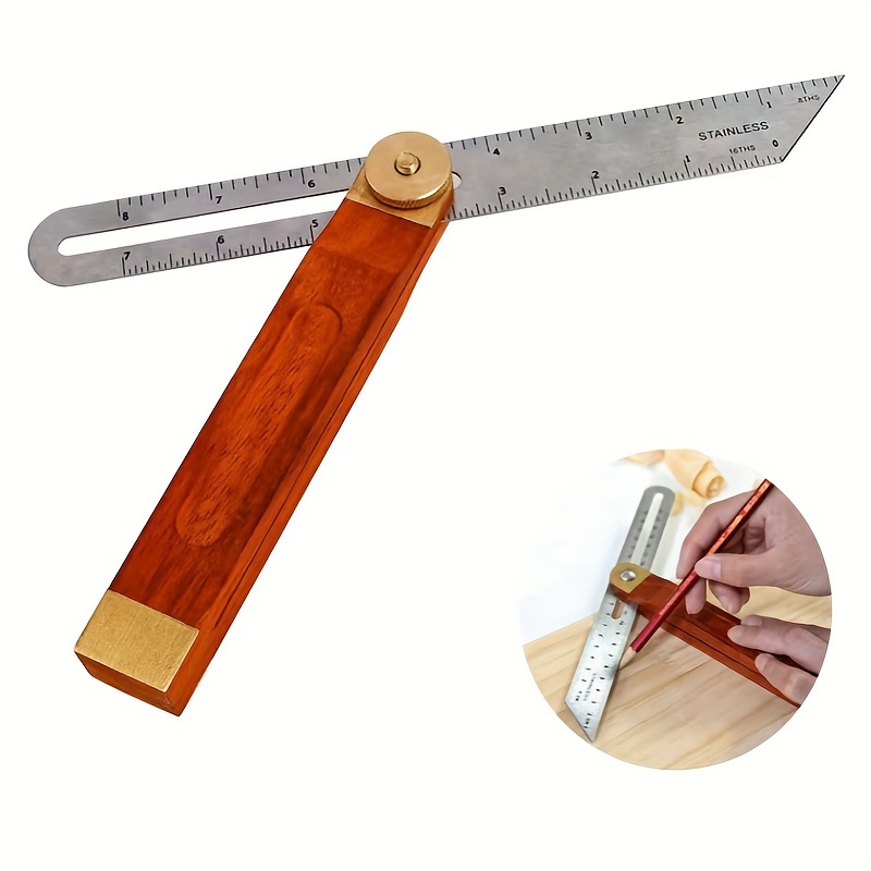 

T-shaped Measuring Tool Wooden - Steel For Use