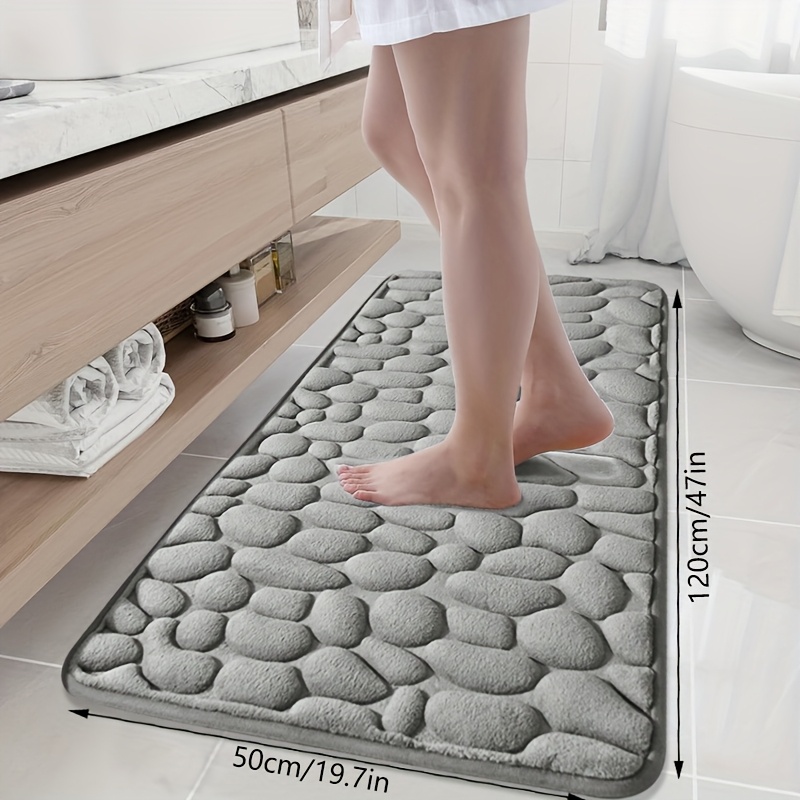 TEMU Premium Bathroom Accessories 25d Sponge Bath Mat, Soft, Absorbent, And Non-slip Home Decor Floor Mat, Bathroom Accessories, Christmas Decoration