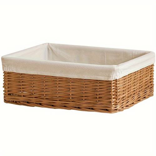 1pc country style woven storage basket bathroom tissue holder suitable for bathrooms living rooms bedrooms clothes towels and miscellaneous items organization home decor organizer shelf baskets