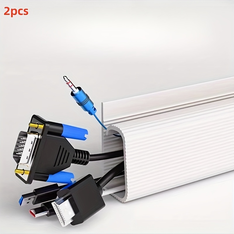 TEMU Cable Management Organizer, Under-desk Cable Clips, No-drill Cable Management Solution, Cable Management Box, Hidden Cable Trays, Cable Harness