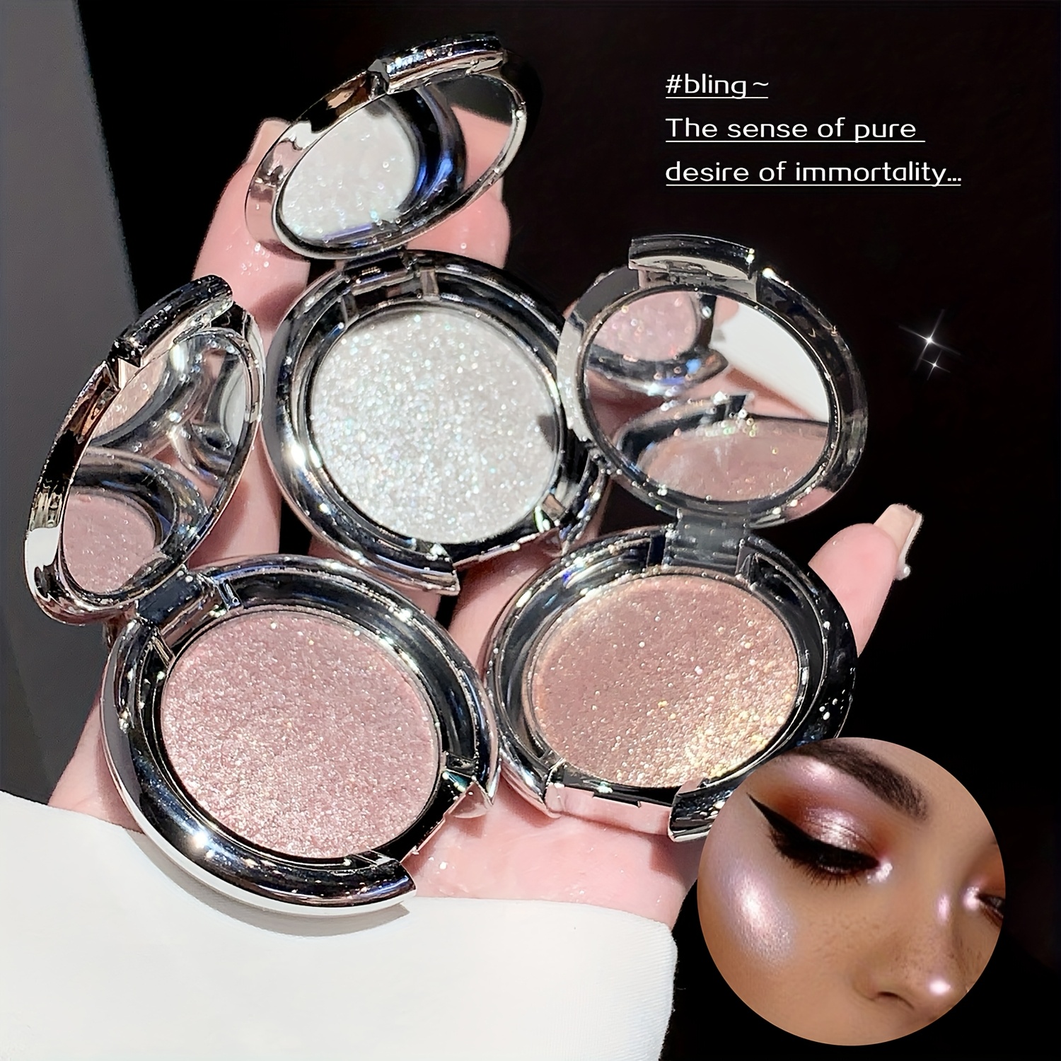 Iluminator Starlight Shattered Diamond, Iluminator sidefat cu strălucire fină, Iluminare delicată, Conturare față completă, Mai strălucitor cu stratificare, Utilizare multi-scenă, Cadou de sărbători