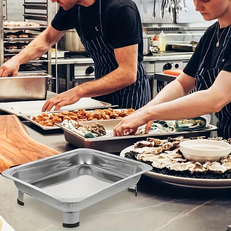 a thickened and extended hot pot buffet set featuring a food grade stainless steel tray with a durable lid     and catering   aluminum water and food trays for a stylish event without worries Product details 1