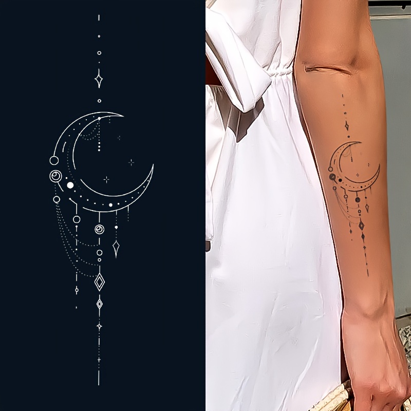 [one Sheet] Juice Herbal Tattoo Sticker Female Easy Lines Realistic Sticker Korean Waterproof Sticker Semi-permanent