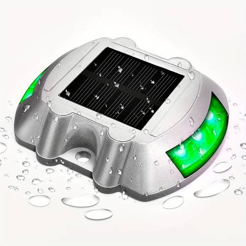 1 2pcs solar deck lights led driveway lights solar powered dock light blue white solar garden lights outdoor road markers for step sidewalk stair boat garden ground pathway yard