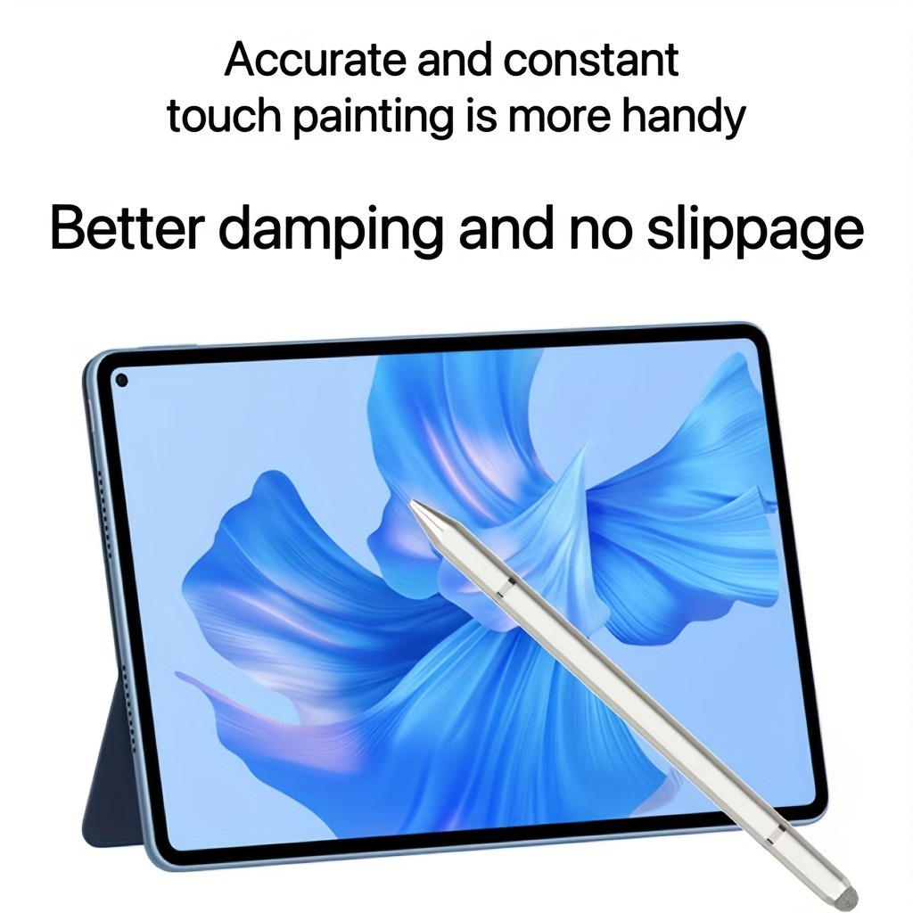 3-in-1 Magnetic Capacitive Pen, Universal Stylus for iPad/Android Touchscreens, Accurate Painting & Signature Tool, Anti-Slip Damping Design Anti-Mistouch, No Battery Needed, Student Office Drawing Must-Have, Multi-Device Compatible