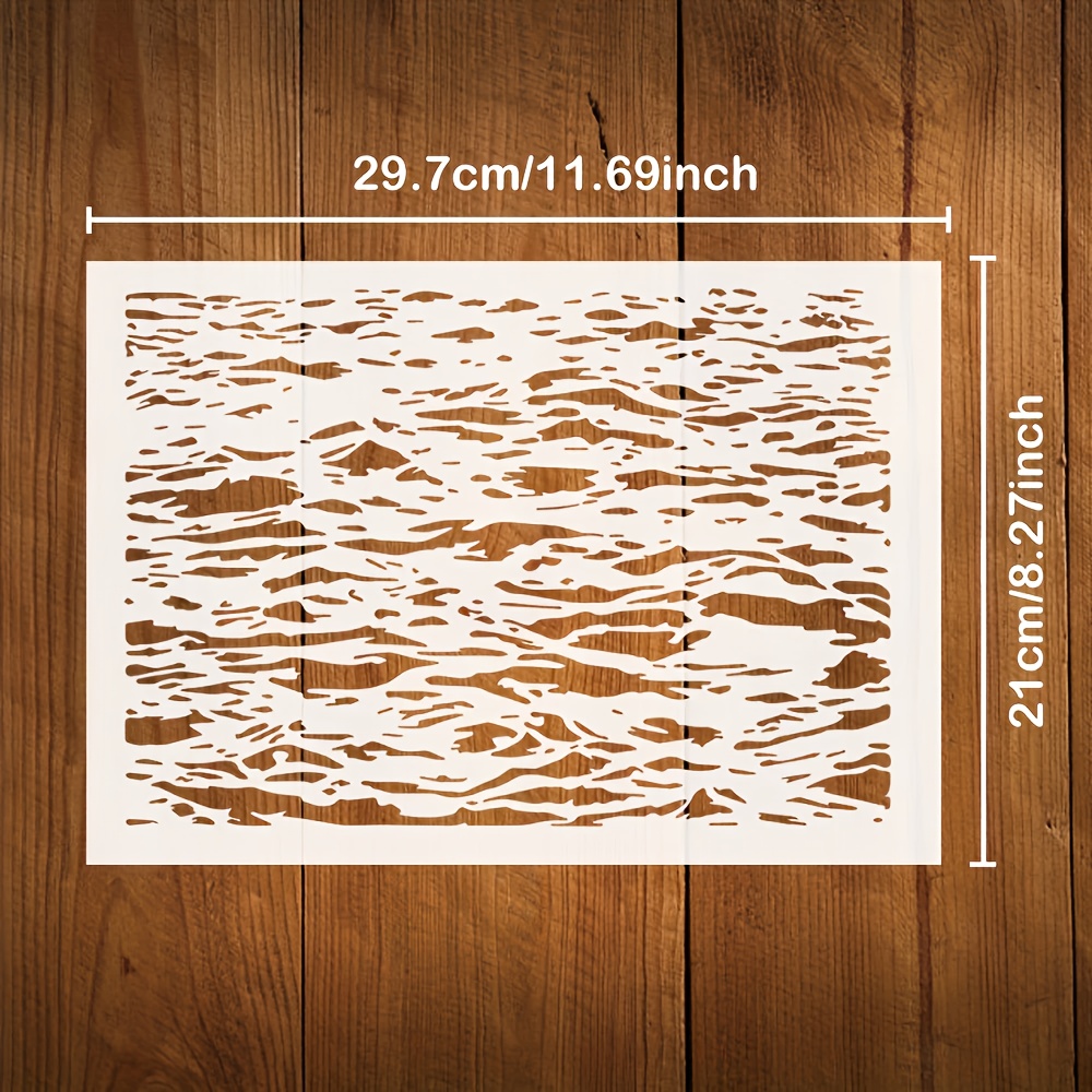 E-shop Wiederverwendbare Schablone - 8.27 X 11.69 Zoll, zum Malen, Scrapbooking, und Möbel, Robustes Plastik, Große Wandbild Schablone, mit