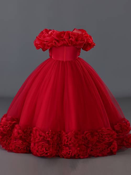 item picture girls princess dress summer skirt youngsterss tulle dress girls puff sleeve dresses