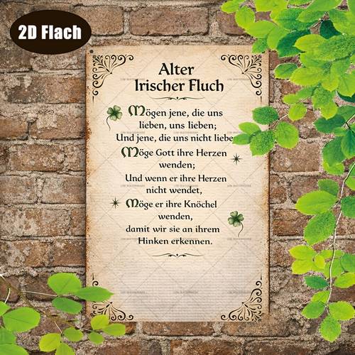 item picture 2d flat 2d flat 1pc german slogan vintage metal sign alter text and pattern home art painting 8x12 inches suitable for living room wall decor study creation dining room vintage style