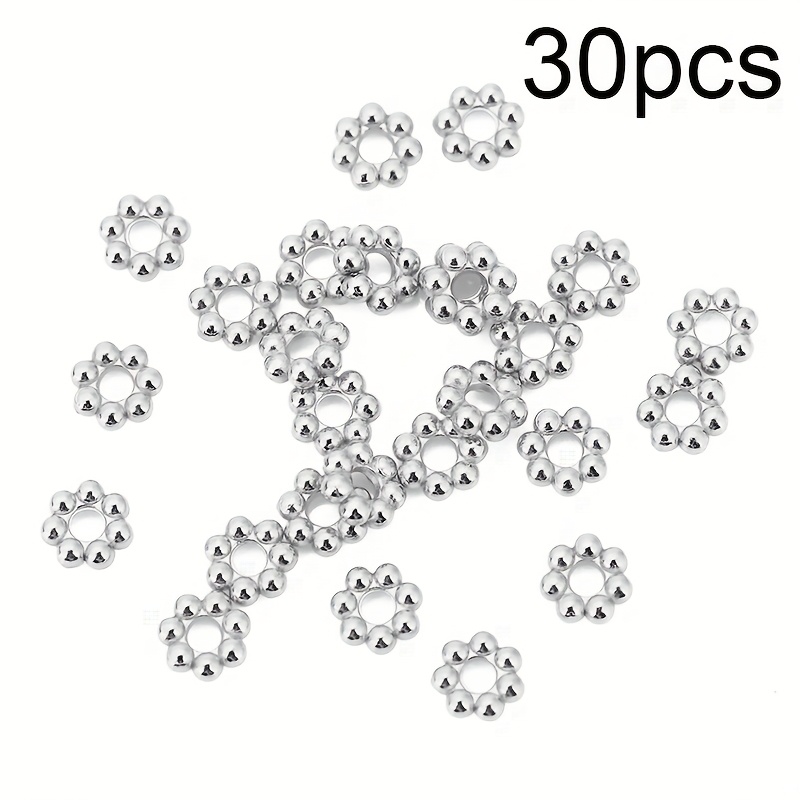30pcs Never Fade Stainless Steel Beads for Jewelry Making