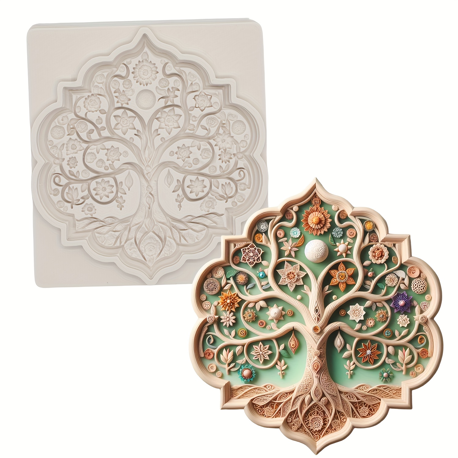 Flower Tree Silicone Cake Mold, Resin Mold Cupcake Chocolate Cake Decorating Kitchen Baking Tool Mold