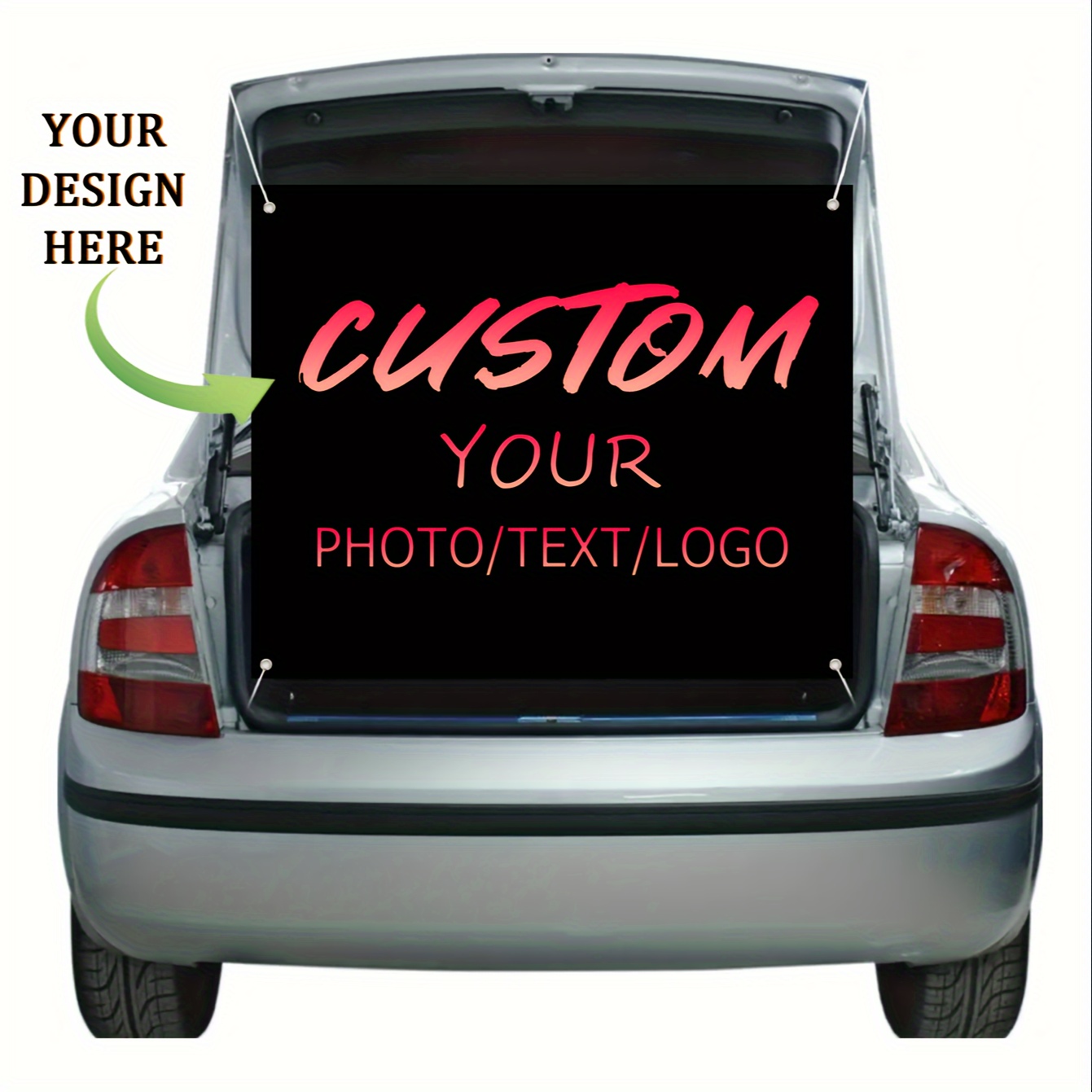 

Customizable Polyester Banner For Trunk Decorating, Personalized Photo/text/logo Design, Ideal For Tailgate Parties, Carnivals, And Hanging Decorations