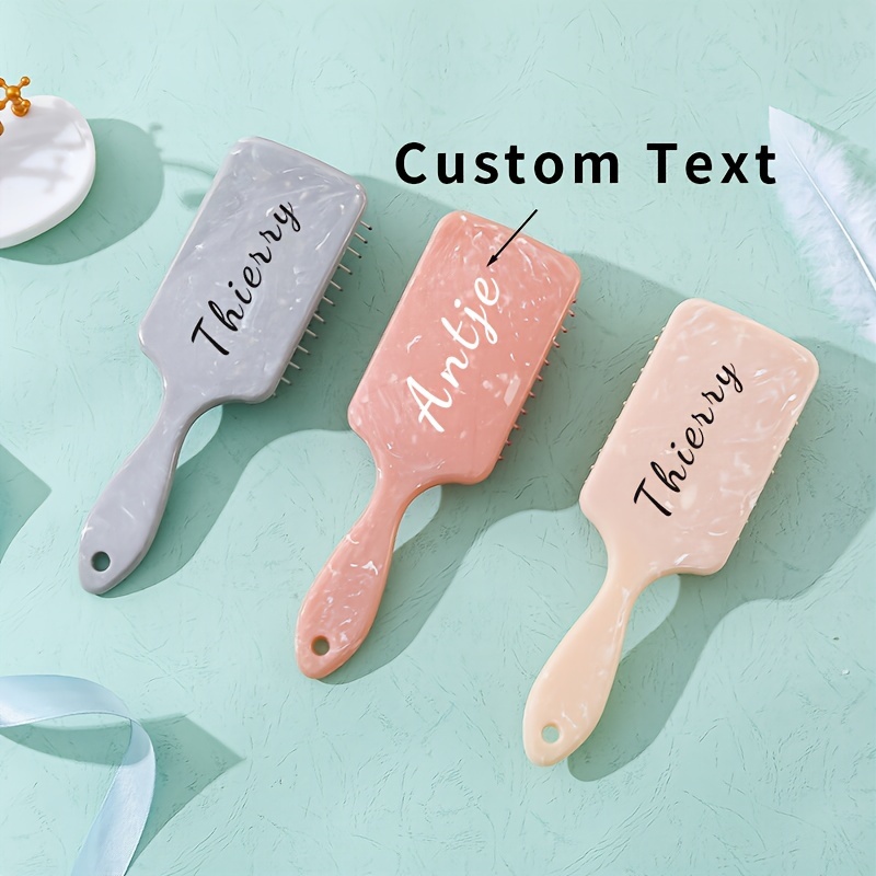 

1pc, Customizable Marble Pattern Paddle Brush, 2.76*8.66in, Hair Styling Tool With Abs Handle, Personalized Gift For Her, Ideal For Wedding, Birthday, Anniversary, Unique Bridal Party Favor