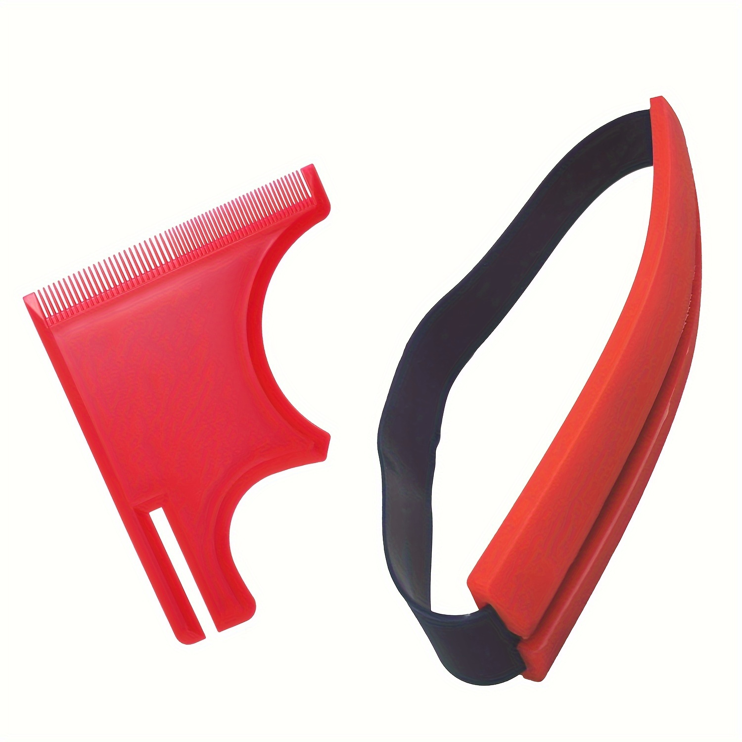 Image of 2pcs Set, Haircutting Tape And Hair Styling Comb Combo, Men's Styler, Hair Shaper Template, Hair Styling, Can Your Hair At Home