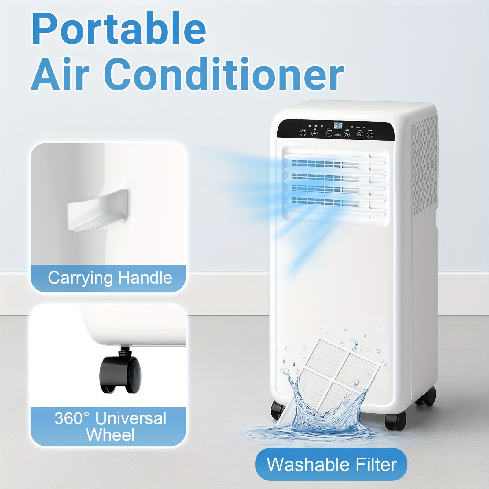 10000/8000 BTU Portable AC Unit With Windowless Vent Kit, Suitable... product image 6