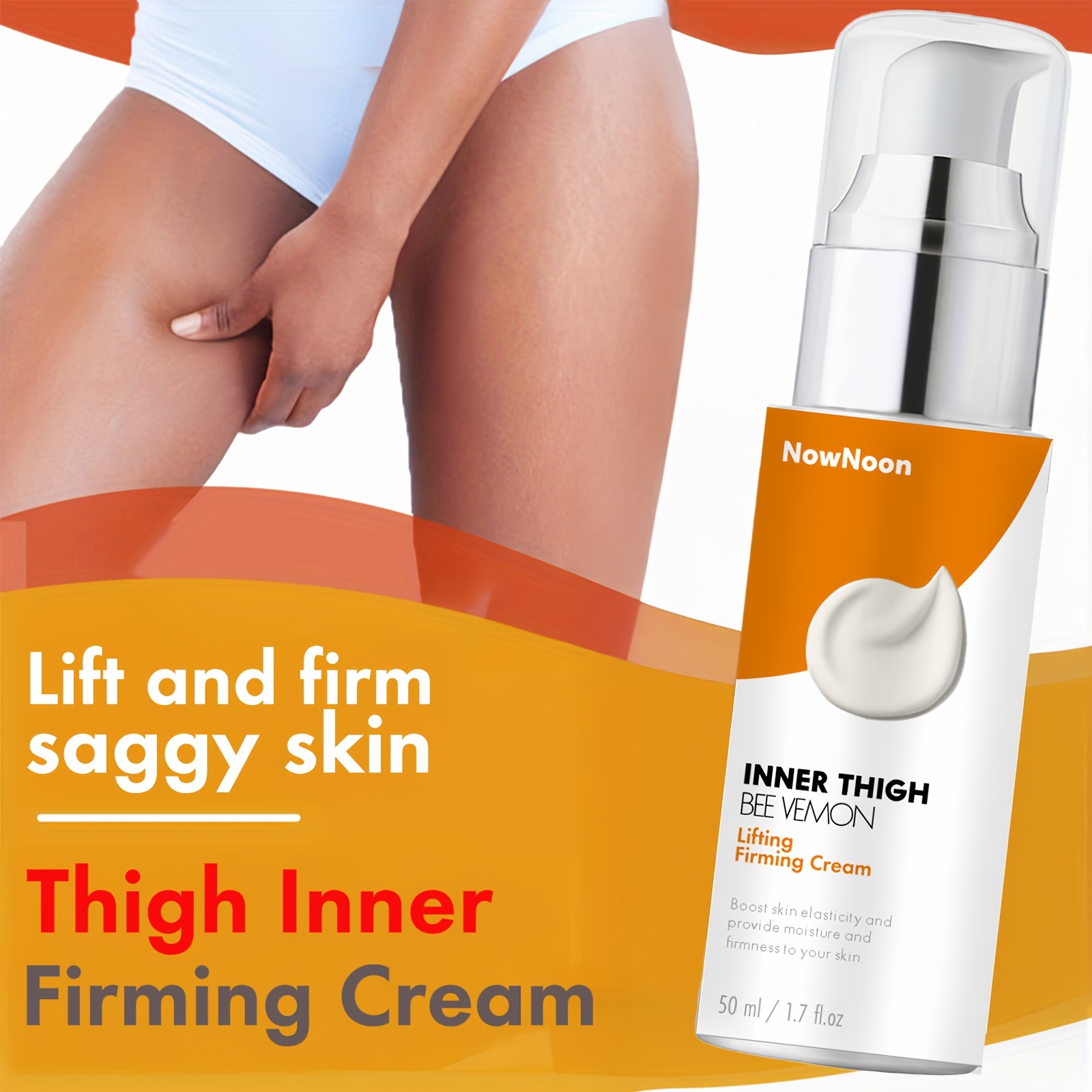 [BeeVemon Firming Cream] BeeVemon Inner Thigh Firming Cream | Hyaluronic Acid, Honey, Jojoba, Caffeine, Shea Butter & Vitamin E, Alcohol-Free, for All Skin Types, Moisturizing & Tightening for Thighs, Buttocks & Body Contours, Body Sculpting Cream for Men And Women