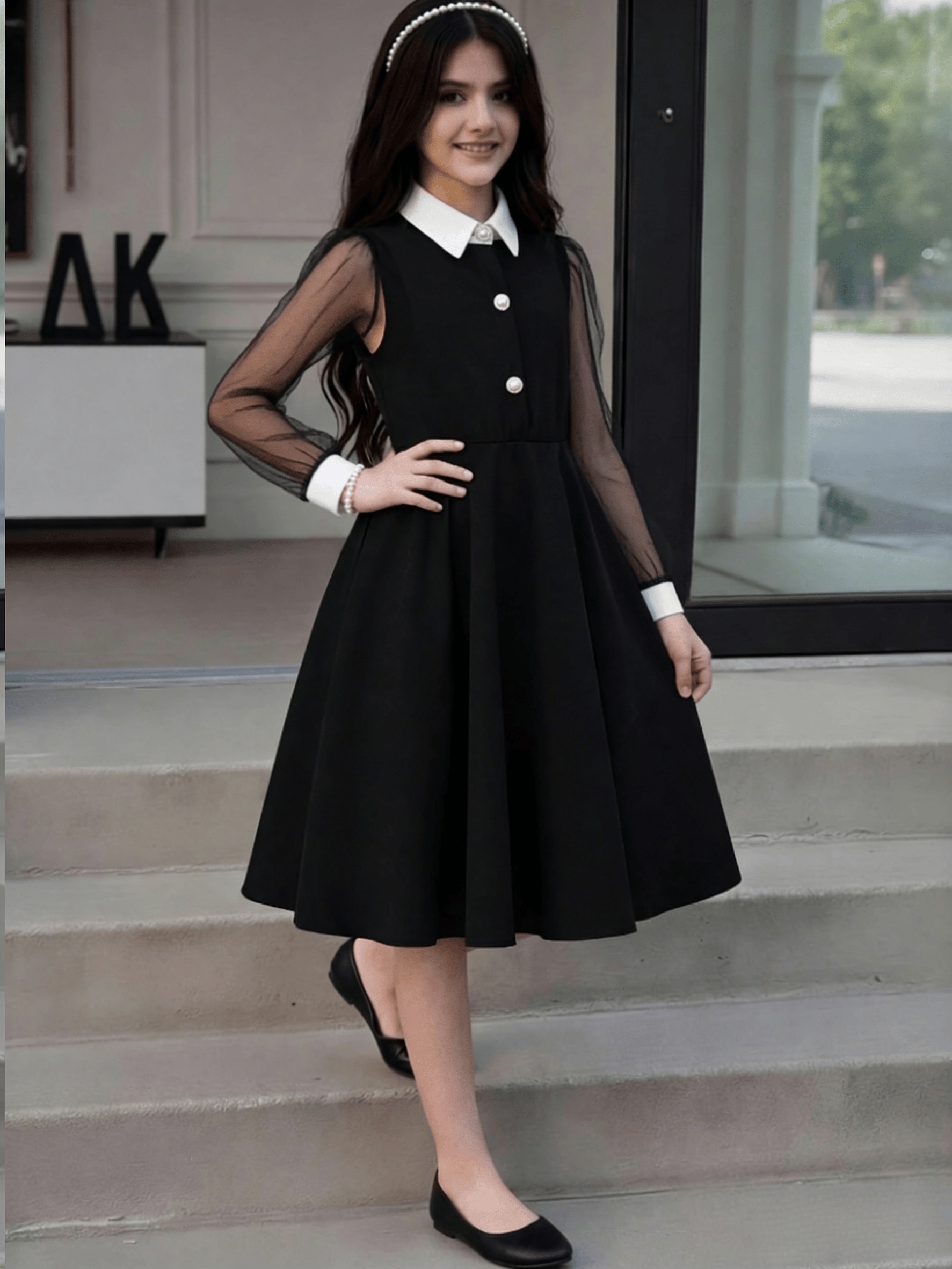 black dresses girls sold on Temu United States