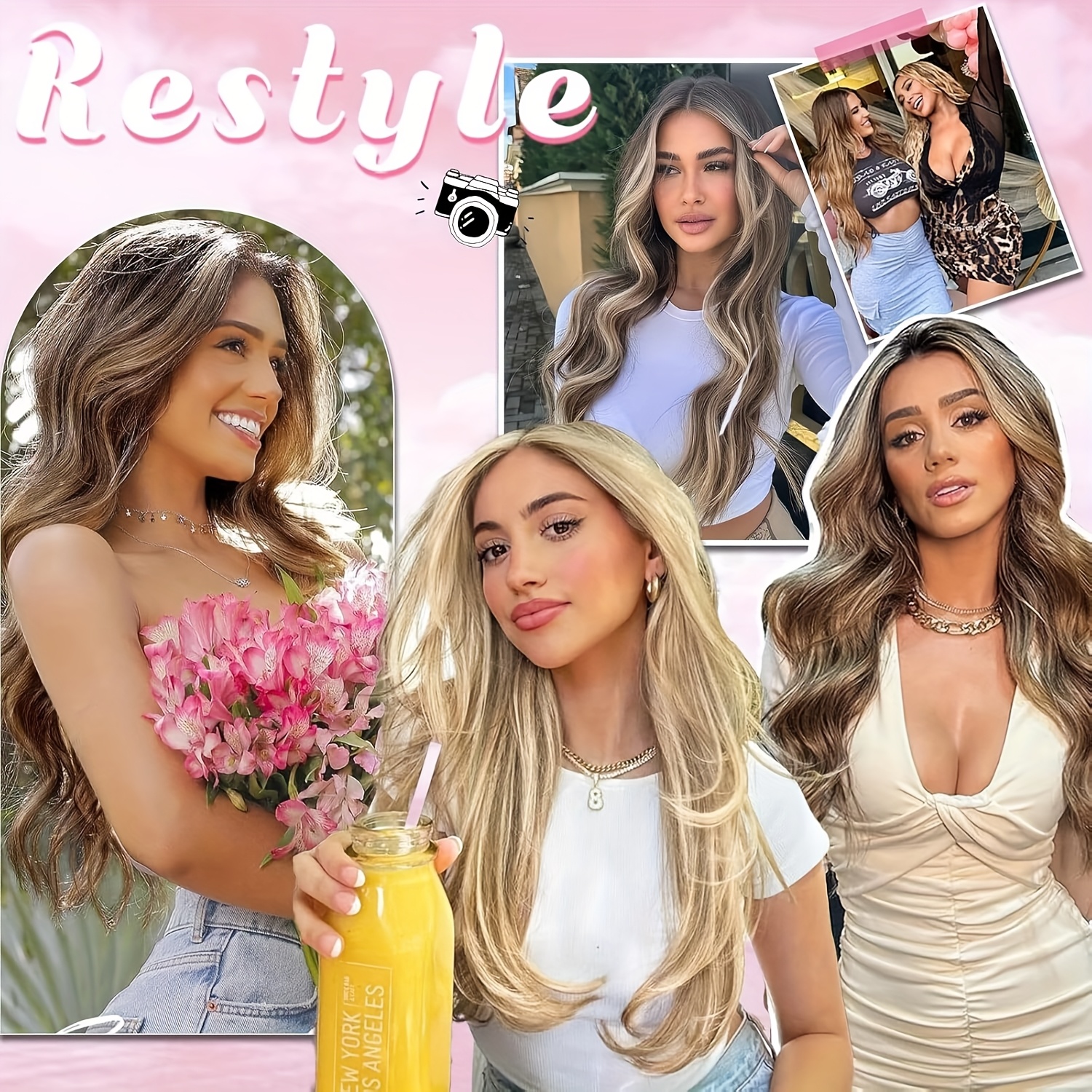 invisible clip in hair extensions 16 24 inch 8pcs 18 clips   real huamn hairpiece invisible clip ins hair extensions human hair seamless 100   human hair for travel   wedding party to add volumn and show your beauty details 9