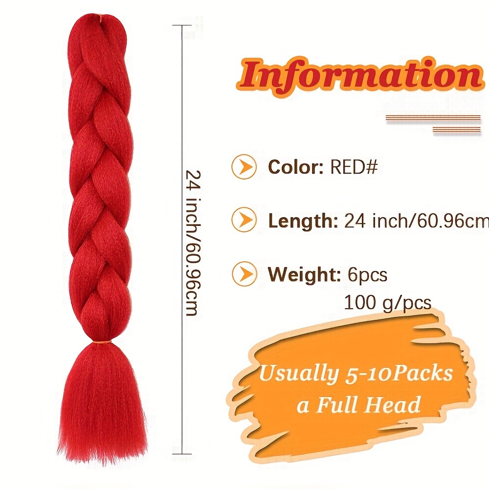 braiding hair extensions for women 6pcs 100g pack 24inch high temperature ombre jumbo synthetic braiding hair for twist crochet braids details 2