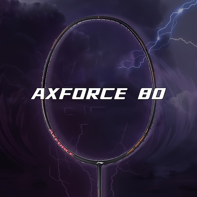 Li Ning AxForce 80: Full Carbon Unstrung Badminton Racket - Dominate the  Court with Power and Control!