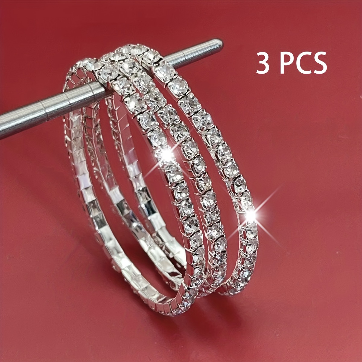 Ss 1pc/3pcs/6pcs/12pcs Elegant Women's With Rhinestone Inlay, Easy , For Daily Wear And Valentine's Day Gift