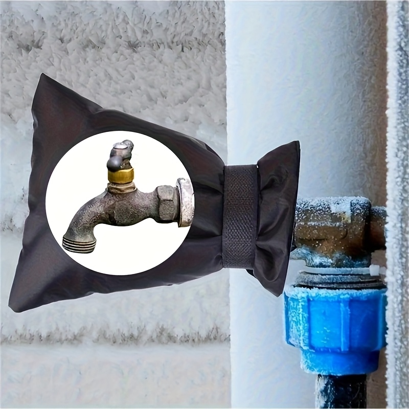 Husă antigel pentru robinet exterior de iarnă, husă pentru furtun din pânză Oxford 420d, husă groasă antigel pentru robinet, protecție antigel pentru robinet exterior